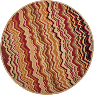 Safavieh Wyndham Amber Flame Stitch Red/Multi Area Rug Round