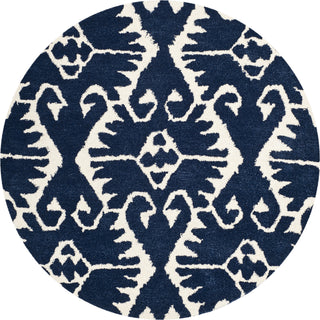 Safavieh Wyndham Wyd323 Royal Blue/Ivory Area Rug Round