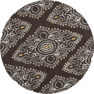 Safavieh Wyndham Amiya Brown/Ivory Area Rug Round