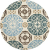 Safavieh Wyndham Irina Beige/Blue Area Rug Round