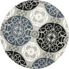 Safavieh Wyndham Irina Grey/Black Area Rug Round