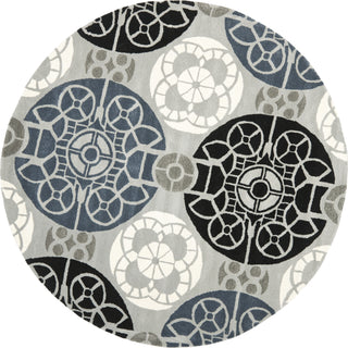 Safavieh Wyndham Irina Grey/Black Area Rug Round