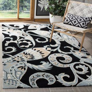 Safavieh Wyndham Nimes Paisley Black/Multi Area Rug Room Scene