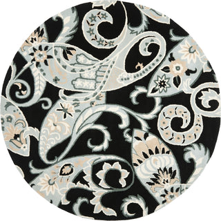 Safavieh Wyndham Nimes Paisley Black/Multi Area Rug Round