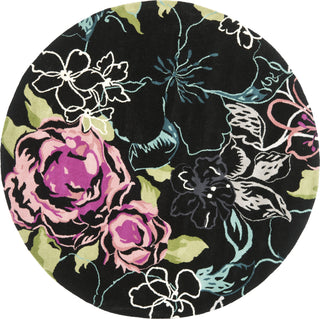 Safavieh Wyndham Sharon Rose Black/Multi Area Rug Round