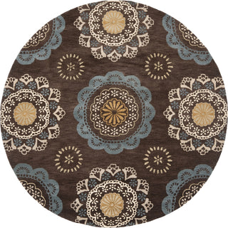 Safavieh Wyndham Wyd610 Eggplant/Multi Area Rug Round