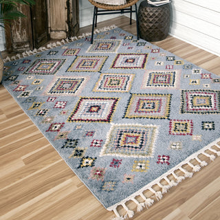 Orian Rugs Saffron Borocco Blue Area Rug Lifestyle Image Feature