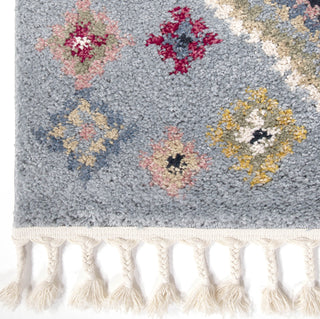 Orian Rugs Saffron Borocco Blue Area Rug Close up