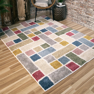 Orian Rugs Saffron Building Blocks Soft White Area Rug Lifestyle Image Feature