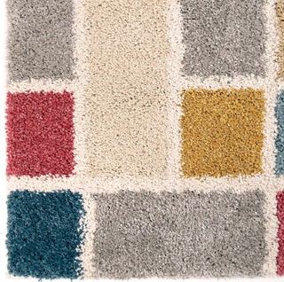 Orian Rugs Saffron Building Blocks Soft White Area Rug Close up