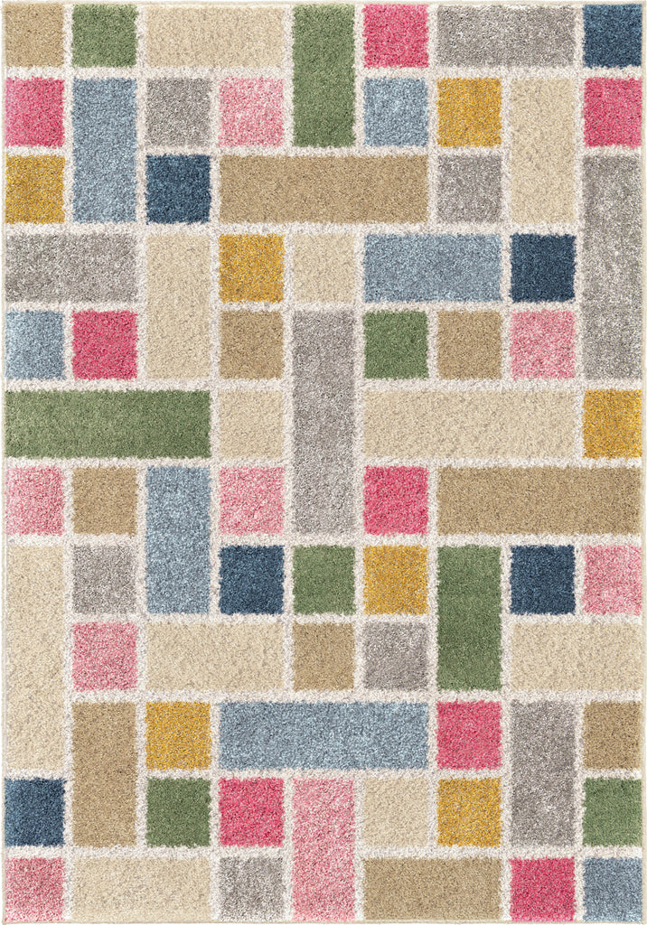 Orian Rugs Saffron Building Blocks Soft White Area Rug main image