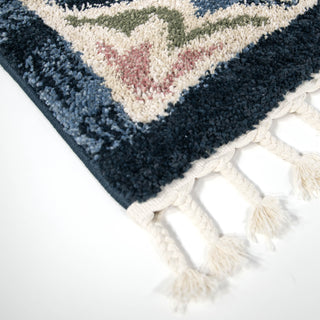 Orian Rugs Saffron Chesterfield Prussian Blue Area Rug Corner Image