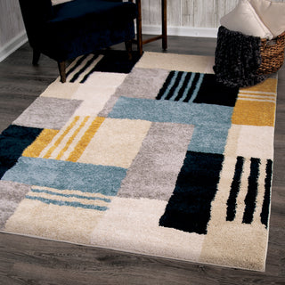 Orian Rugs Saffron Double Trouble Grey Area Rug Lifestyle Image Feature