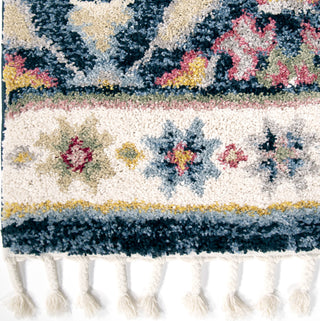 Orian Rugs Saffron Tarpon Springs Prussian Blue Area Rug Close up