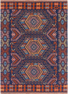 Artistic Weavers Sajal Cleo Poppy Red Navy Blue Denim Peach Coral Area Rug main image