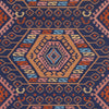 Artistic Weavers Sajal Cleo Poppy Red Navy Blue Denim Peach Coral Area Rug Swatch