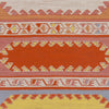 Artistic Weavers Sajal Muse Poppy Red Navy Blue Denim Peach Coral Area Rug Swatch