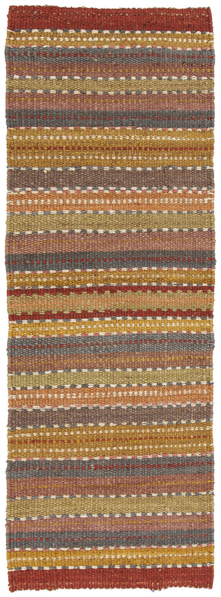 Chandra Saket SAK-3705 Brown/Red/Orange/Blue/Green Area Rug Runner