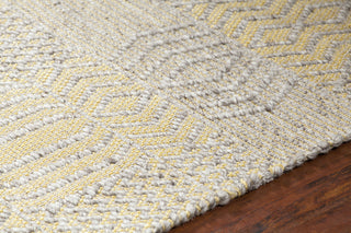 Chandra Salona SAL-34502 Yellow/Natural Area Rug Detail