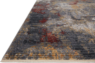 Loloi II Samra SAM-03 Dk Grey / Spice Area Rug Corner