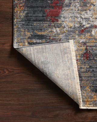 Loloi II Samra SAM-03 Dk Grey / Spice Area Rug Lifestyle Image Feature