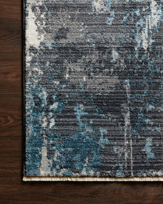 Loloi II Samra SAM-06 Charcoal / Sky Area Rug Corner Image