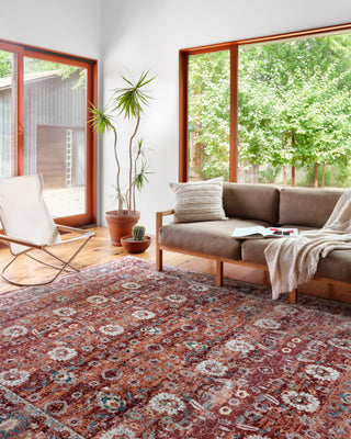 Loloi II Samra SAM-07 Brick / Multi Area Rug Room Scene Featured