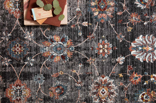 Loloi II Samra SAM-08 Charcoal / Multi Area Rug Close Up