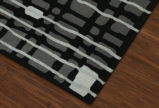 Dalyn Santino SO40 BLACK Area Rug Close up