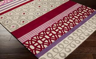 Surya SCI-21 Cherry Area Rug by Scion 5x8 Corner