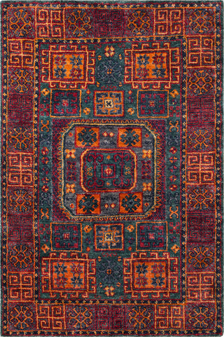 Surya Scarborough SCR-5160 Dark Green Red Saffron Burnt Orange Navy Area Rug main image