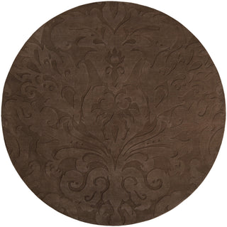 Surya Sculpture SCU-7513 Chocolate Area Rug by Candice Olson 8' Round