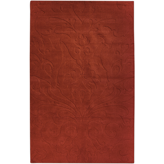 Surya Sculpture SCU-7514 Burgundy Area Rug by Candice Olson 5' x 8'