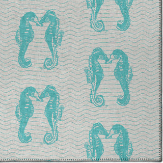 Dalyn Seabreeze SZ15 Teal Area Rug Closeup Image