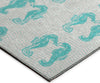 Dalyn Seabreeze SZ15 Teal Area Rug Corner Image