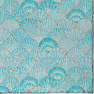 Dalyn Seabreeze SZ2 Teal Area Rug Closeup Image