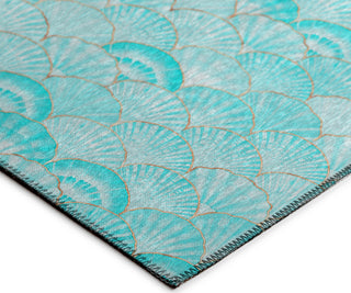 Dalyn Seabreeze SZ2 Teal Area Rug Corner Image