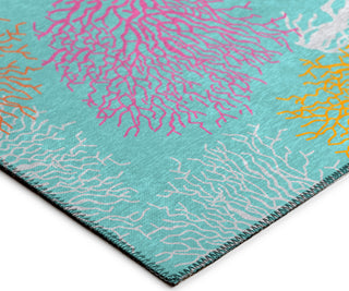 Dalyn Seabreeze SZ2 Teal Area Rug Corner Image