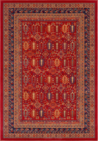 Surya Sedra SED-1002 Dark Red Bright Orange Camel Green Beige Area Rug main image