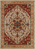 Surya Sedra SED-1007 Dark Red Green Burnt Orange Tan Cream Navy Area Rug Main Image 8 X 10