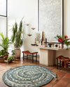 Loloi Selby SEL-01 Lagoon / Ivory Area Rug by Justina Blakeney Lifestyle Image Feature