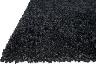 Loloi Selma Shag SZ-01 Raven Area Rug Corner Shot Feature