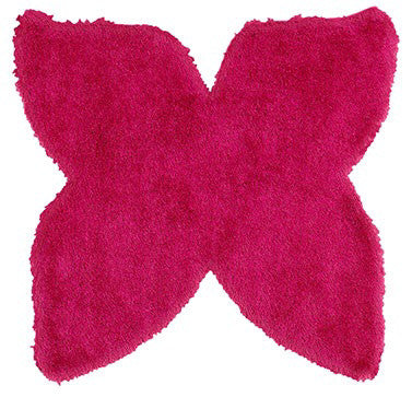 LR Resources Senses 80961 Pinks Hand Tufted Area Rug 5' Diameter Butterfly