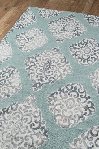 Momeni Serene SRE-2 Seafoam Area Rug Corner Shot Feature