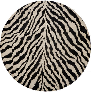 Momeni Serengeti SG-05 Zebra Area Rug Detail Shot