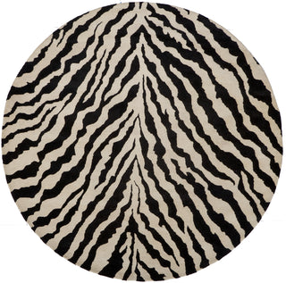 Momeni Serengeti SG-05 Zebra Area Rug Close up