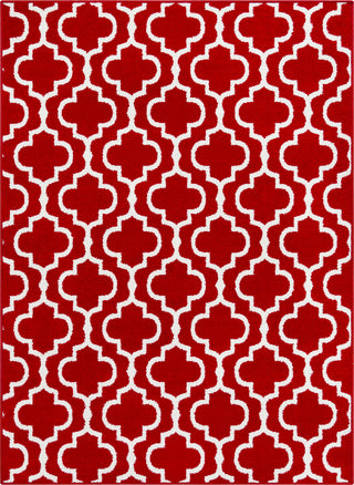 Surya Seville SEV-2315 Bright Red White Area Rug Mirror main image