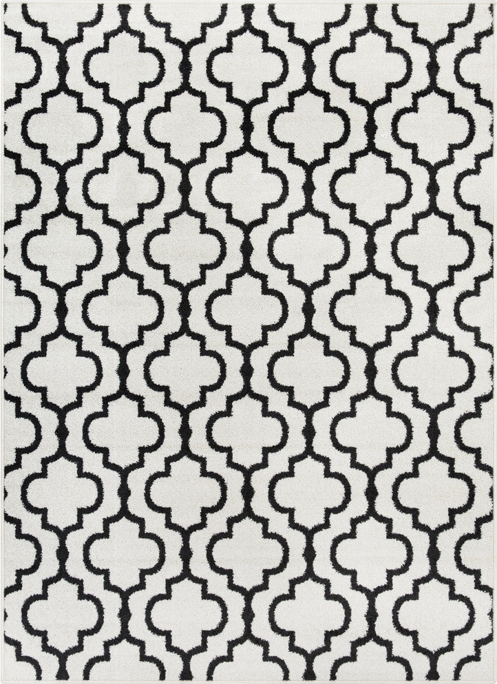 Surya Seville SEV-2316 Black White Area Rug Mirror main image