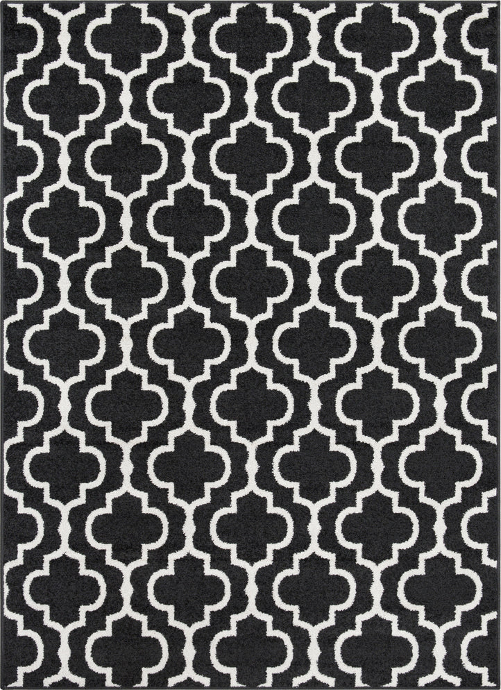 Surya Seville SEV-2317 Black White Area Rug Mirror main image