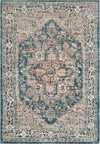 Surya Soft Touch SFT-2301 Teal Taupe White Dark Brown Camel Medium Gray Black Area Rug Mirror main image